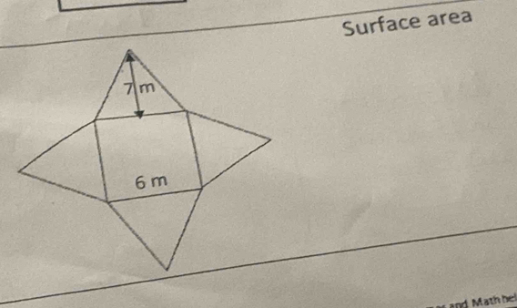 Surface area 
and Math be