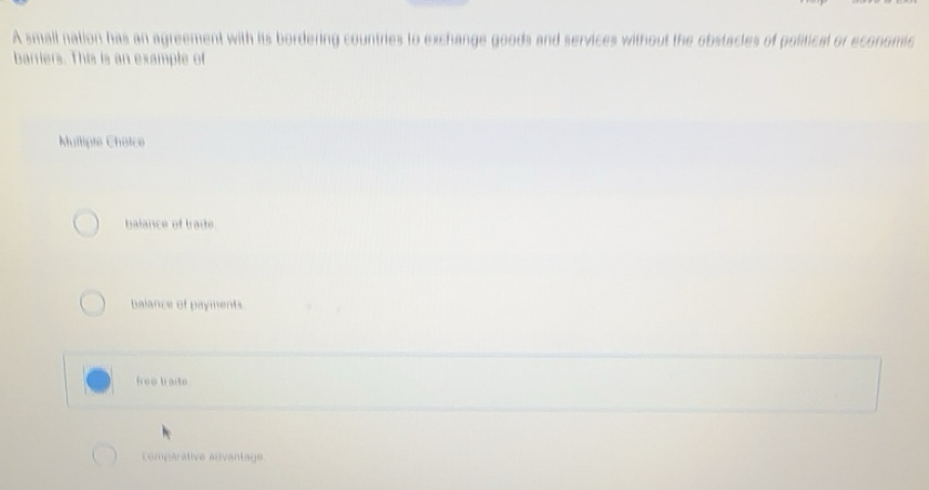 Solved: A small nation has an agreement with its bordering countries to ...