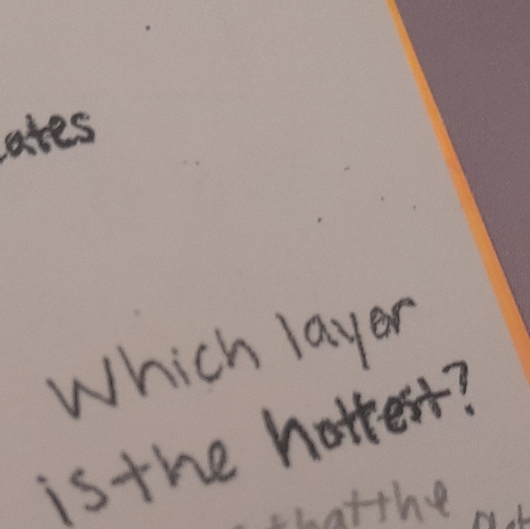 ates
Which layor
is the hotrert?
sbatthe