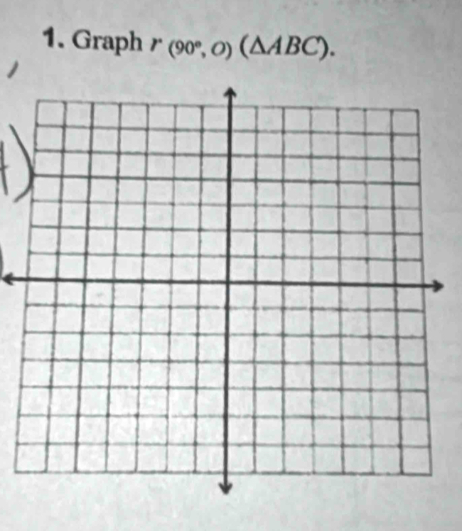 Graph r_(90°,O)(△ ABC).