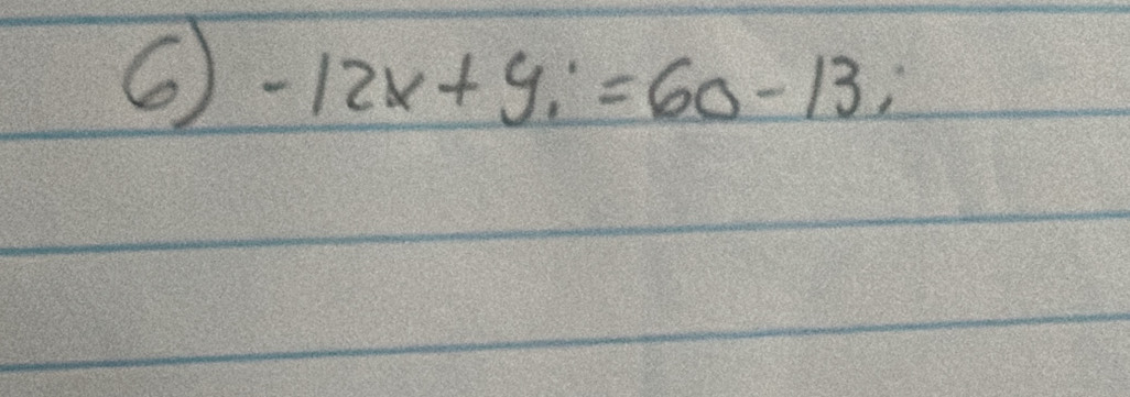 6 -12x+y_1=60-13;