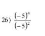 frac (-5)^4(-5)^2