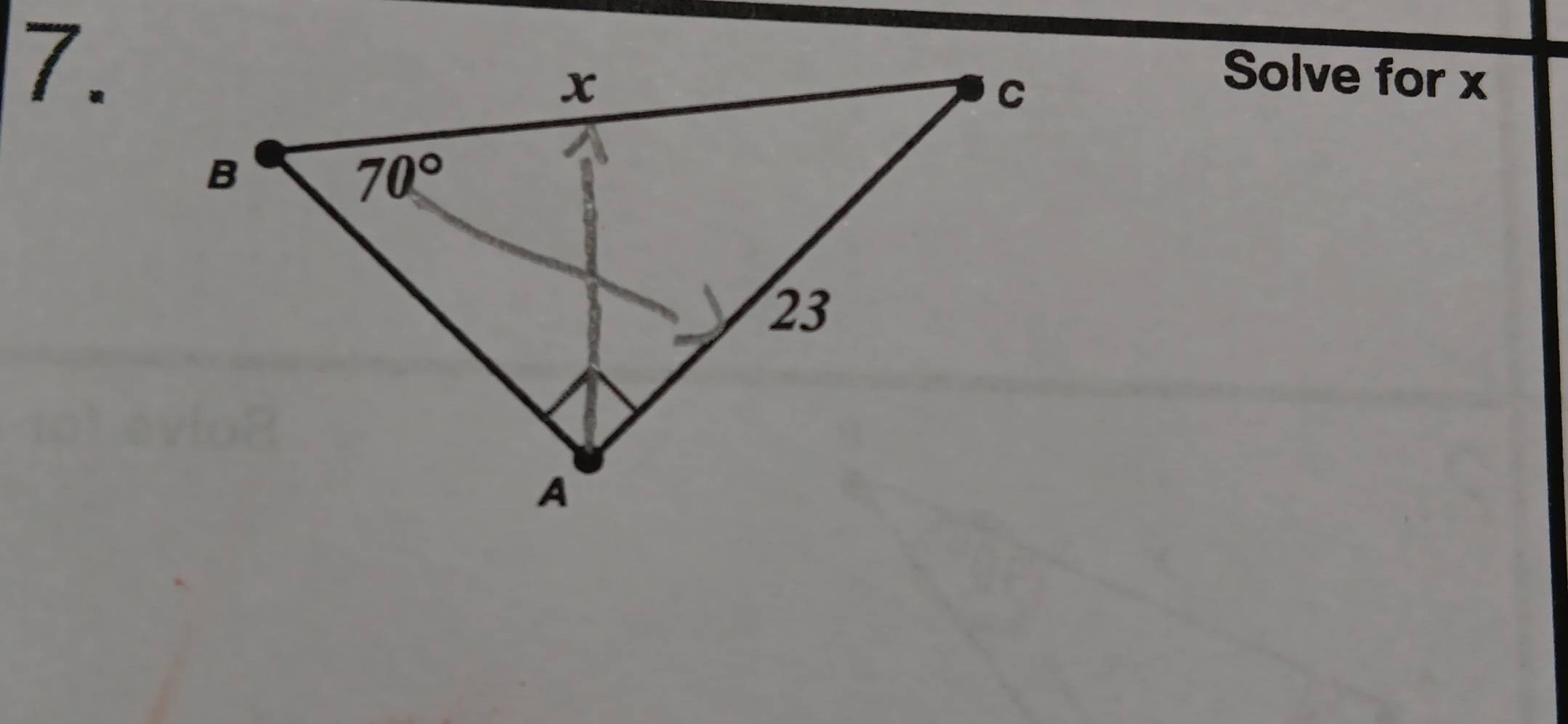 Solve for x