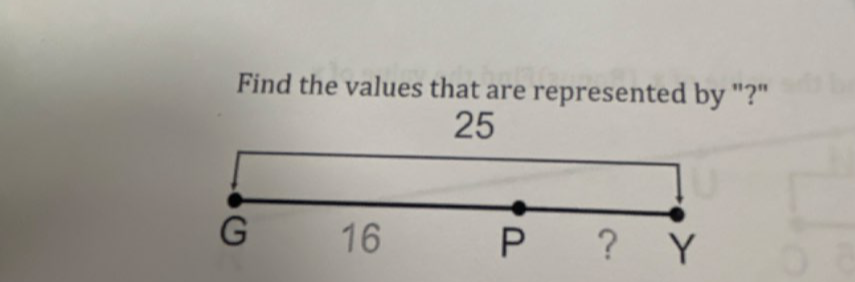 Find the values that are represented by "?"