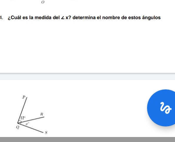 ¿Cuál es la medida del ∠ x ? determina el nombre de estos ángulos