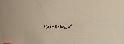 f(x)=5xlog _5x^4