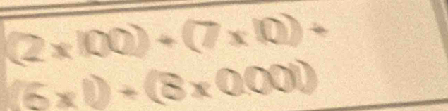 (2* 100)+(7* 10)+
(6* 1)+(8* 0.00))