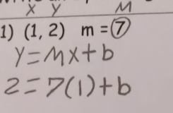 (1,2) m =⑦