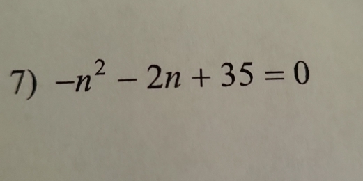 -n^2-2n+35=0