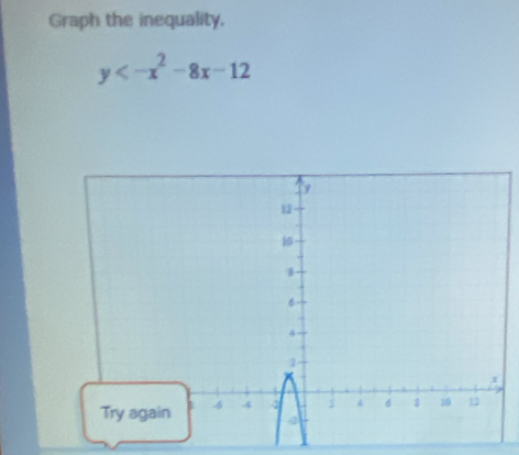 Graph the inequality.
y