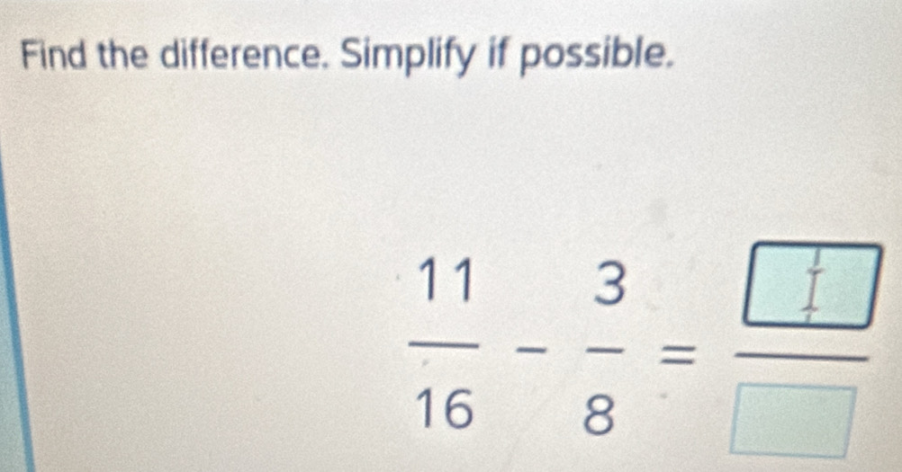 Find the difference. Simplify if possible. 
:-