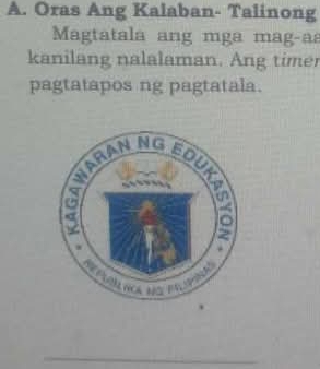 Oras Ang Kalaban- Talinong 
Magtatala ang mga mag-as 
kanilang nalalaman. Ang timer 
pagtatapos ng pagtatala. 
_