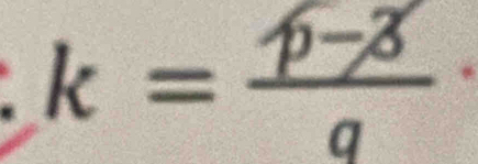 k= (p-3)/q ·