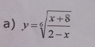 y=sqrt[6](frac x+8)2-x