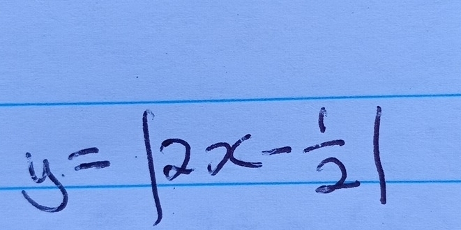 y=|2x- 1/2 |