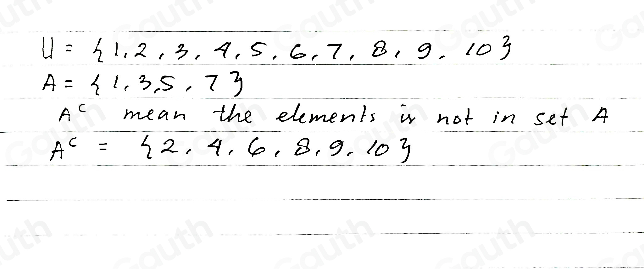 Solved: Let U= 1,2,3,...,10 , A= 1,3,5,7 , B= 1,2,3,4 , and C= 3,4,6,7 ...