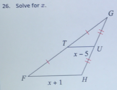 Solve for x.