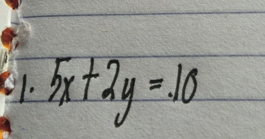 5x+2y=10