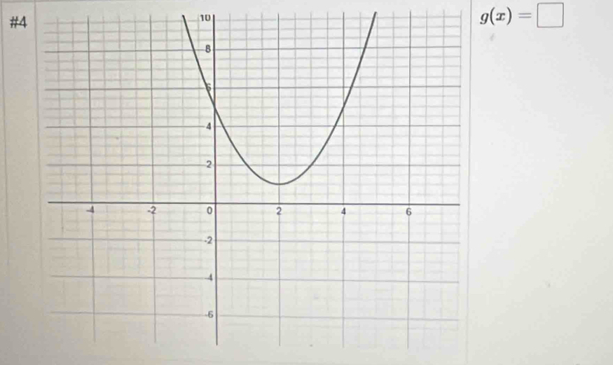 #4 
10
g(x)=□