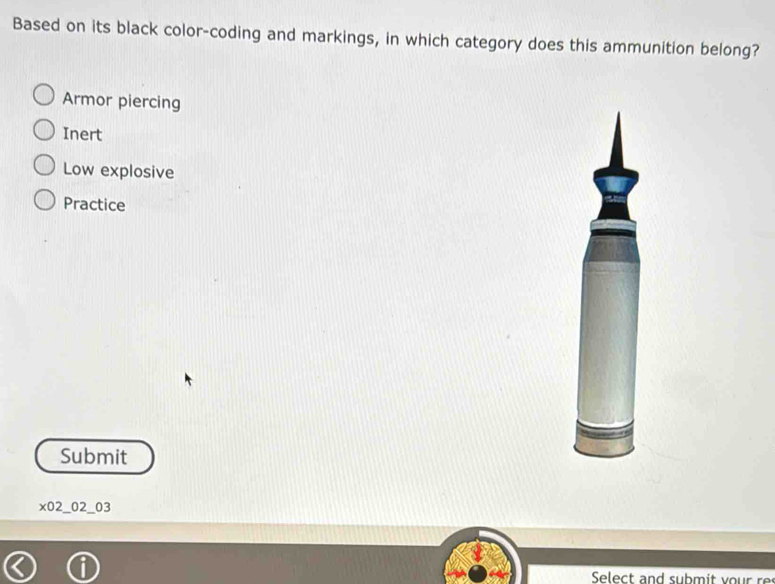 Solved: Based on its black color-coding and markings, in which category ...