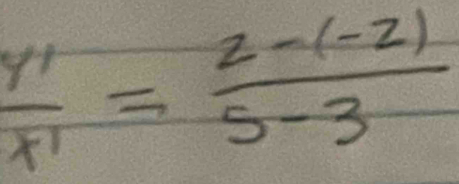 frac y_1x_1= (2-(-2))/5-3 