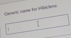 Generic name for Hibiclens: