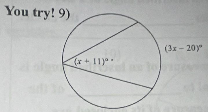 You try! 9)
(3x-20)^circ 