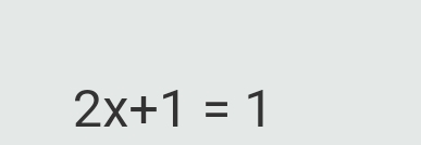 2x+1=1