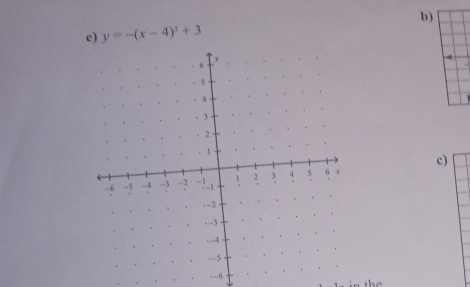 y=-(x-4)^2+3
c) 
- →6