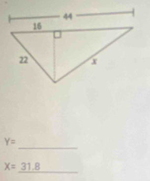 Y=
X=_ 31.8