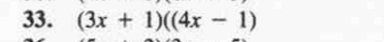 (3x+1)((4x-1)