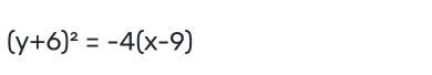 (y+6)^2=-4(x-9)