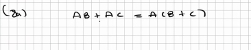 ( ) AB+AC=A(B+C)