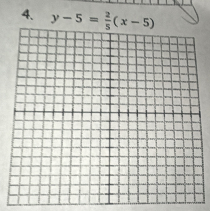 y-5= 2/5 (x-5)