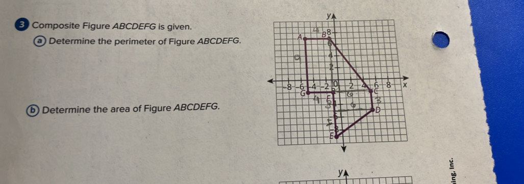 Solved: Composite Figure ABCDEFG is given. a) Determine the perimeter ...