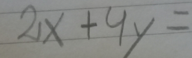 2x+4y=