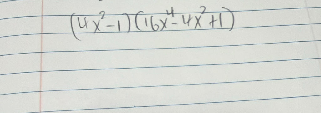 (4x^2-1)(16x^4-4x^2+1)