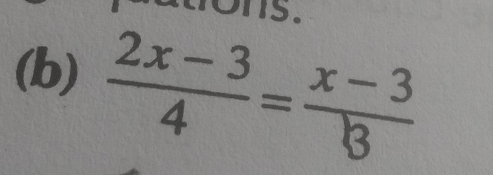  (2x-3)/4 = (x-3)/8 