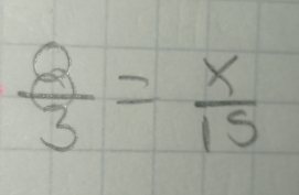  2/3 = x/15 