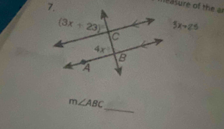 leasure of the a
_
m∠ ABC