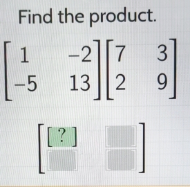 Find the product.
?
111111
□ 1:1
|| ||
||