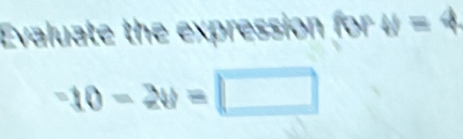 Evaluate the expression for U
-10-2u=□