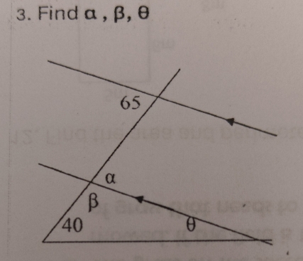 Find α , β, θ