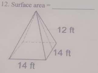 Surface area =