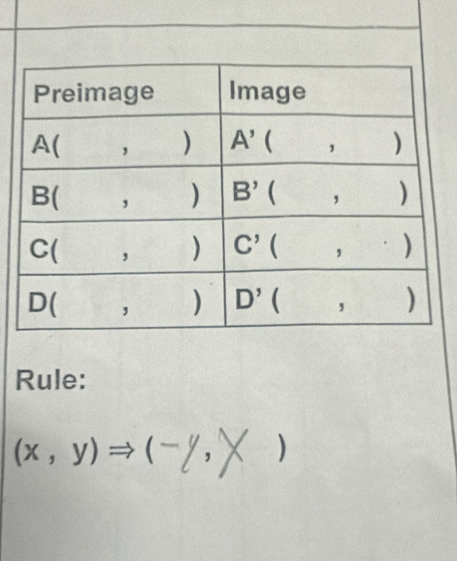 Rule:
(x,y)Rightarrow ()