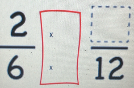  2/6  × 
x 
overline 12