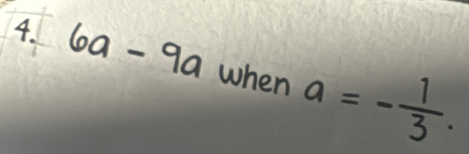 a=- 1/3 .