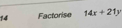 Factorise 14x+21y