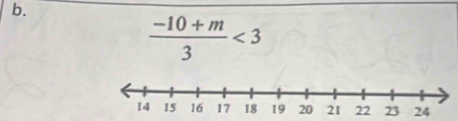  (-10+m)/3 <3</tex>