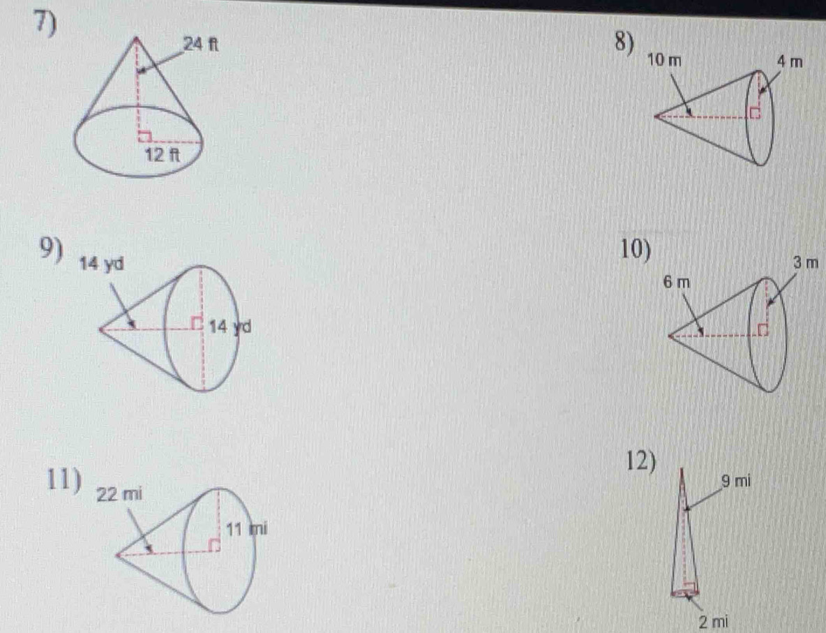 m

12) 
11)
9 mi
2 mi
